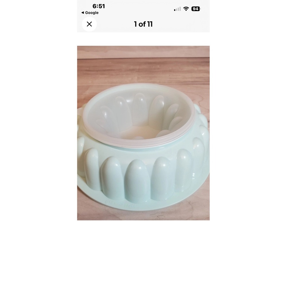 Tupperware Jel-N-Serve Jello‎ Mold 3 Piece Set Mint Green 1202 1203 1204